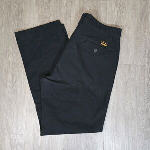 Volcom True To This Chino Pants Men's Size 34 Black Flat Front Y2K Skater Surfer